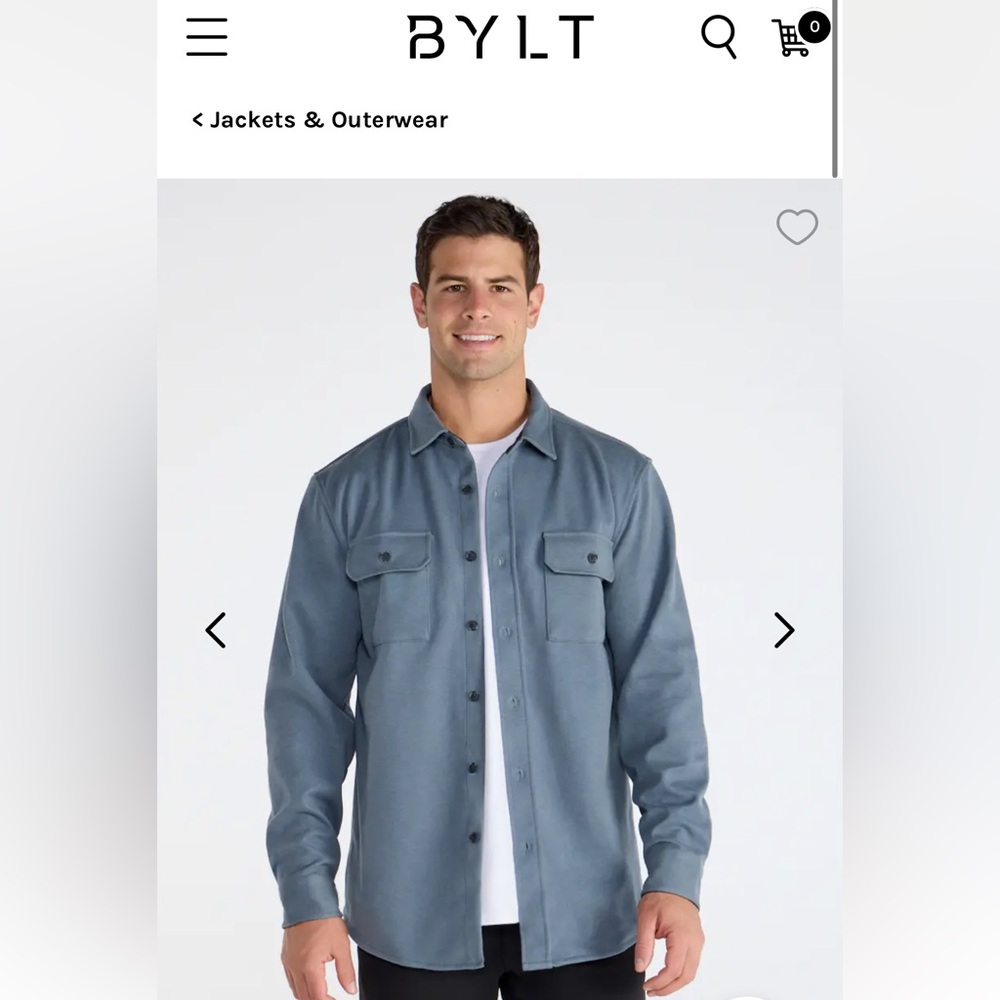 Men’s BYLT Coastal Overshirt Slate Blue